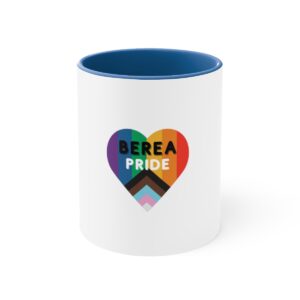 Berea PRIDE Accent Coffee Mug, 11oz-White