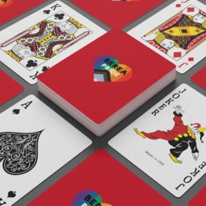 Dark Red Poker Cards