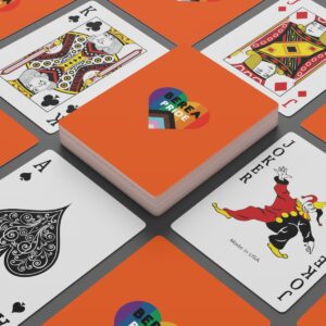 Orange Poker Cards